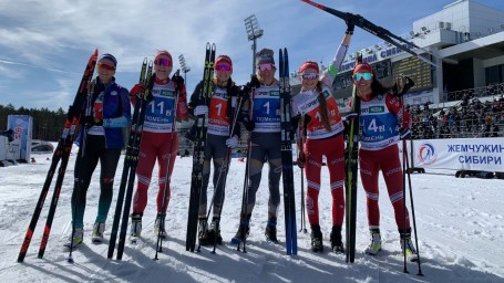 Тюменские лыжницы выиграли командный спринт на чемпионате России