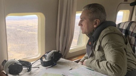 Губернатор Александр Моор с высоты посмотрел, как горит Тюменская область