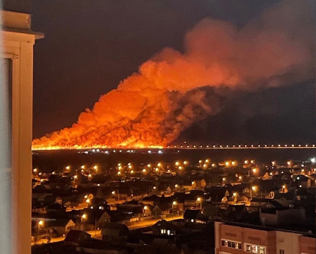 Пожар в городе