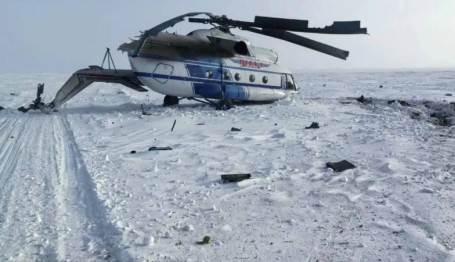На Ямале совершил жесткую посадку вертолет Ми-8 с вахтовиками